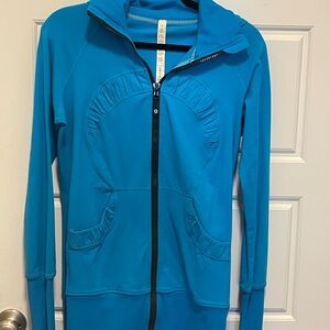 lululemon athletica Bright Turquoise Performance Zip Hoodie